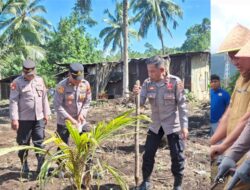 Kapolres Bitung Dukung Program Ketahanan Pangan Nasional dengan Penanaman Jagung di Kota Bitung