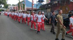Semarakkan Hari Kemerdekaan ke-80, Polres Bitung Gelar Olahraga Bersama Masyarakat