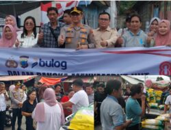 Komitmen Polri Sebagai Gerakan Pangan Murah, Polres Bitung Bekerjasama Dengan Bulog SulutGo Hadirkan Pasar Murah