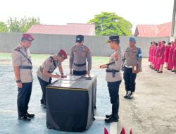 Tiga Pejabat Polres Bitung Bergeser, Kapolres Pimpin Upacara Pelantikan Sertijab