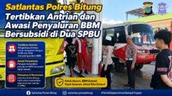 Satlantas Polres Bitung Tertibkan Antrian dan Awasi Penyaluran BBM Bersubsidi di Dua SPBU