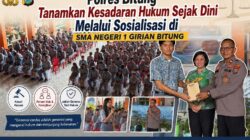 Polres Bitung Tanamkan Kesadaran Hukum Sejak Dini Melalui Sosialisasi di SMA Negeri 1 Girian Bitung