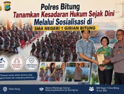 Polres Bitung Tanamkan Kesadaran Hukum Sejak Dini Melalui Sosialisasi di SMA Negeri 1 Girian Bitung